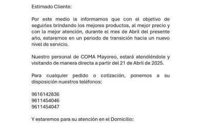 📢 ¡Atención, clientes de Tuxtla Gutiérrez, Chiapas!